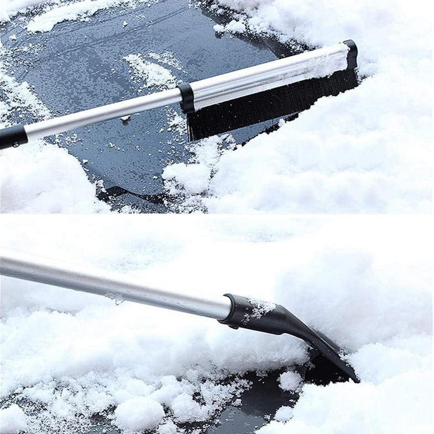 Skrobaczka szczotka do odśnieżania szyb samochodu długa teleskopowa 60 cm - obrazek 4