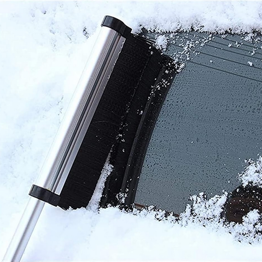 Skrobaczka szczotka do odśnieżania szyb samochodu długa teleskopowa 60 cm - obrazek 5
