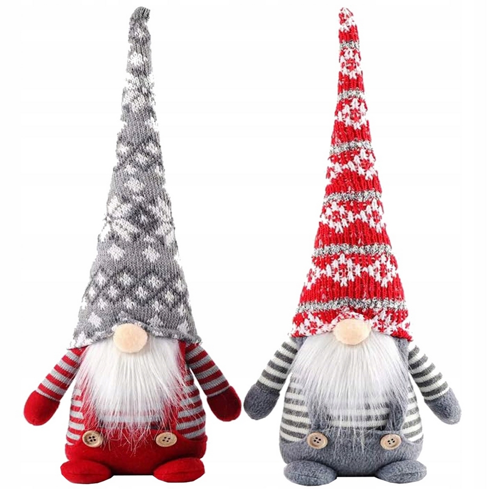 Skrzat krasnal świąteczny gnom pod choinkę zabawka mikołaj ozdoba świąteczna 42cm