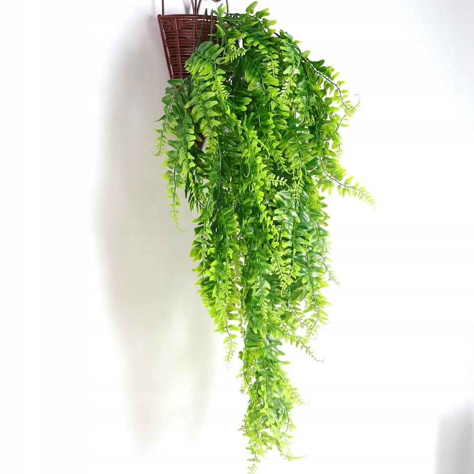 Sztuczne kwiaty wiszące paproć paprotka domowa dekoracyjna ozdoba 80cm - obrazek 2