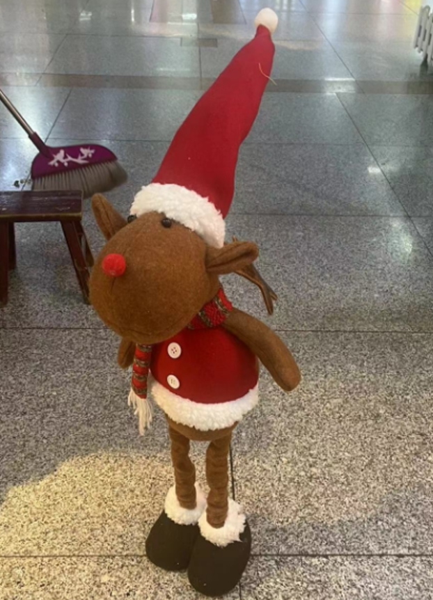 Renifer świąteczny teleskopowy łoś renifer mikołaj świąteczny figurka ozdoba 80cm - obrazek 2