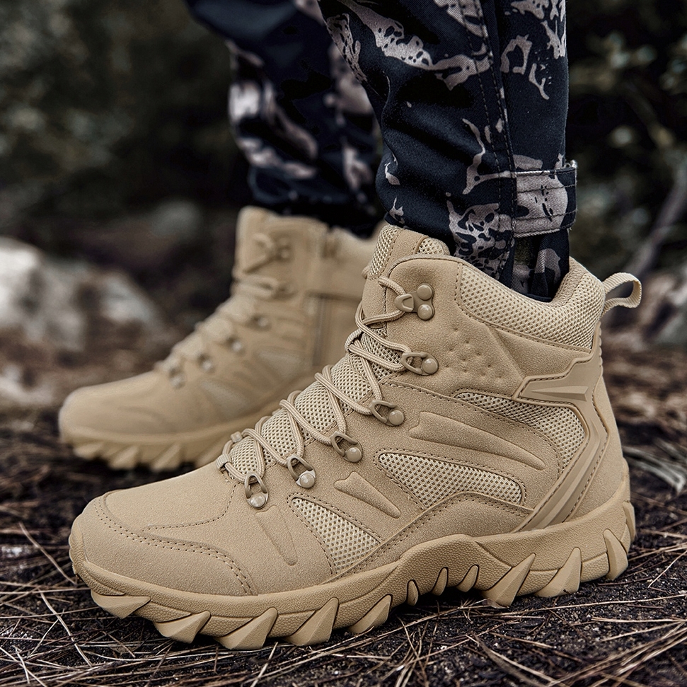 FOXTER® Buty trekkingowe taktyczne wojskowe wodoodporne khaki rozmiar 42 - obrazek 9