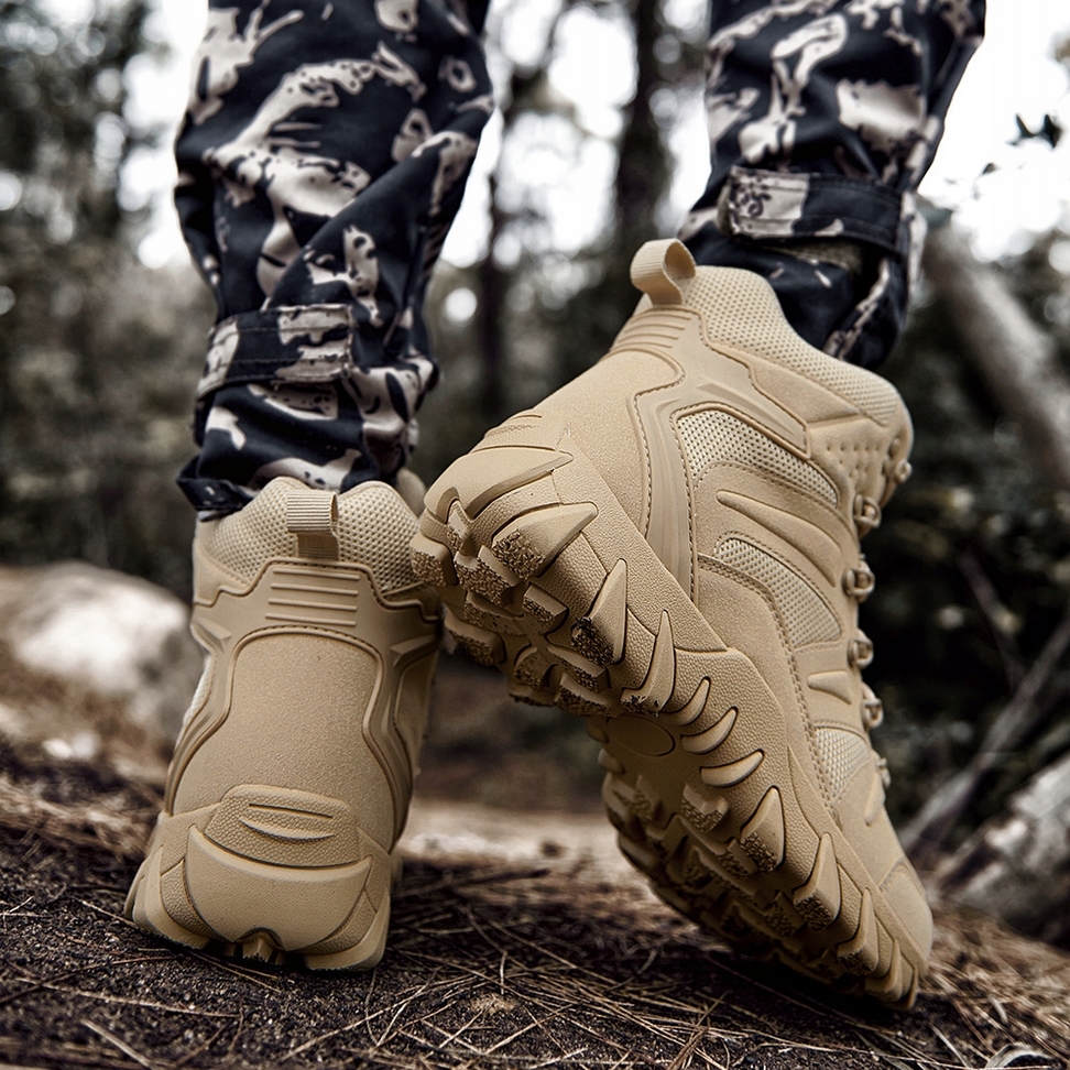 FOXTER® Buty trekkingowe taktyczne wojskowe wodoodporne khaki rozmiar 44 - obrazek 11