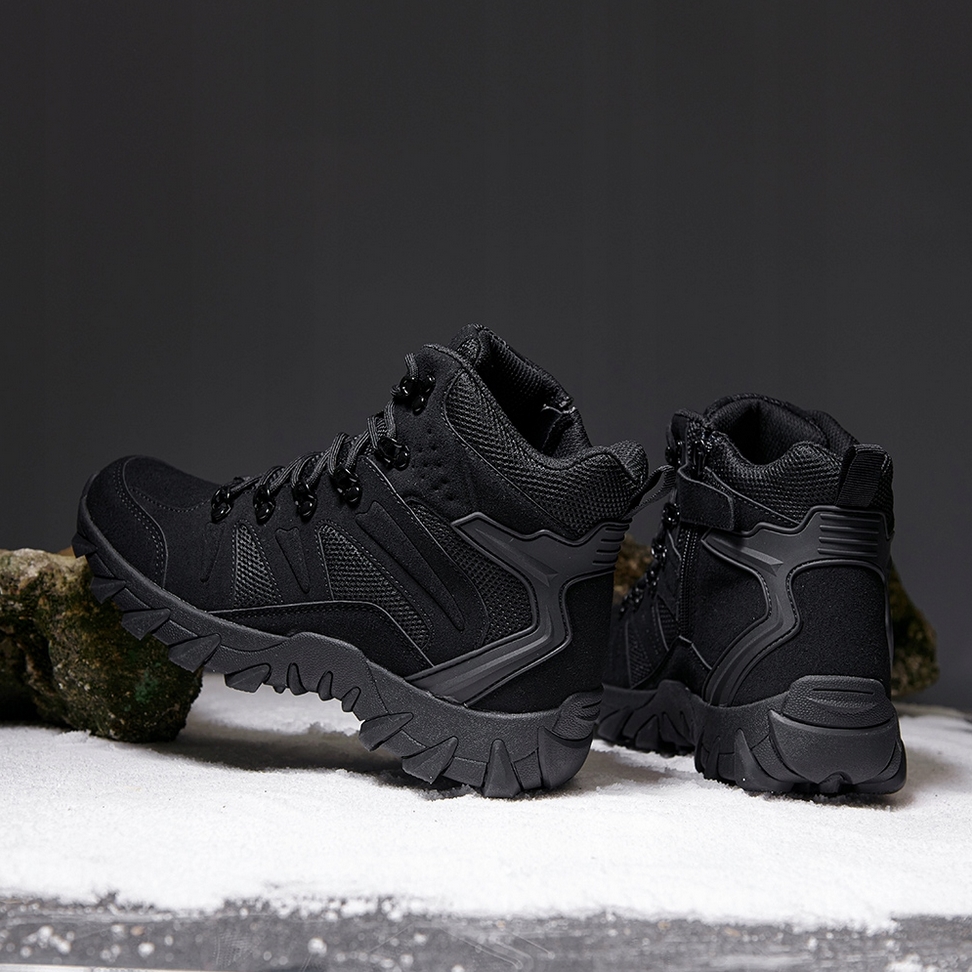 FOXTER® Buty trekkingowe taktyczne wojskowe wodoodporne czarne rozmiar 42 - obrazek 6
