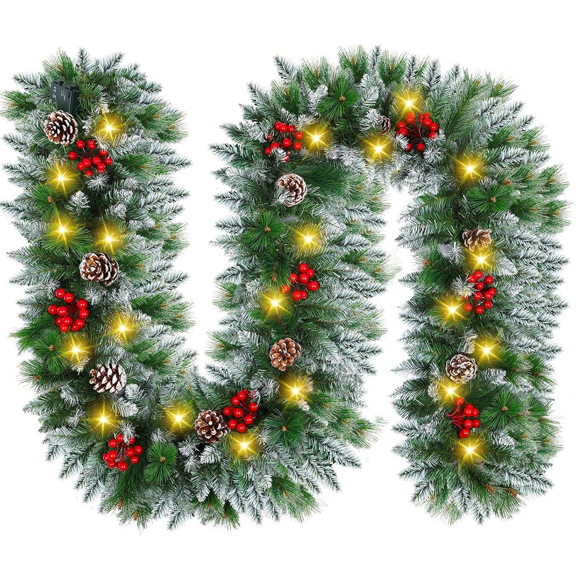 Girlanda na choinka choinkę świąteczna choinkowa gruba programator 8 trybów PREMIUM 100 led 310cm