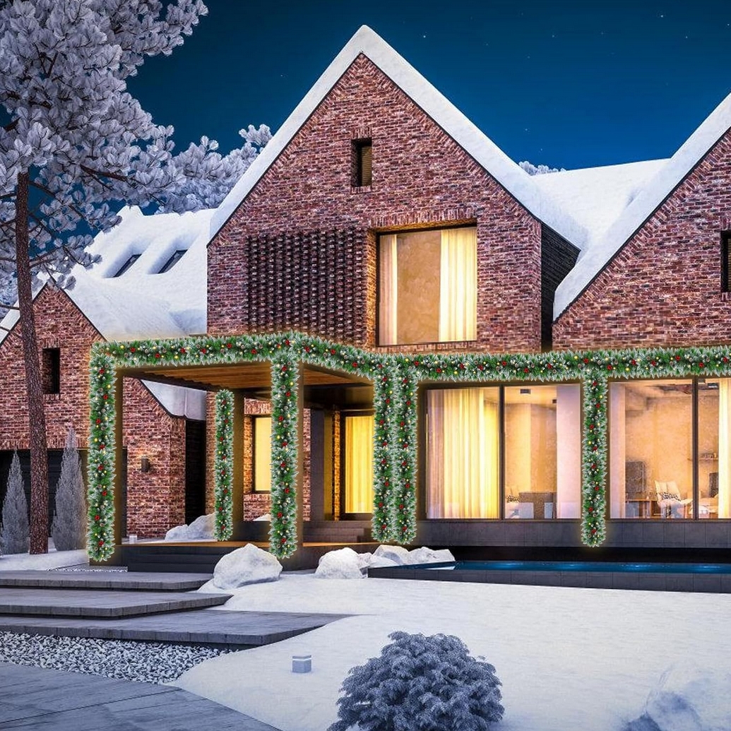 Girlanda na choinka choinkę świąteczna choinkowa gruba programator 8 trybów PREMIUM 100 led 310cm - obrazek 5