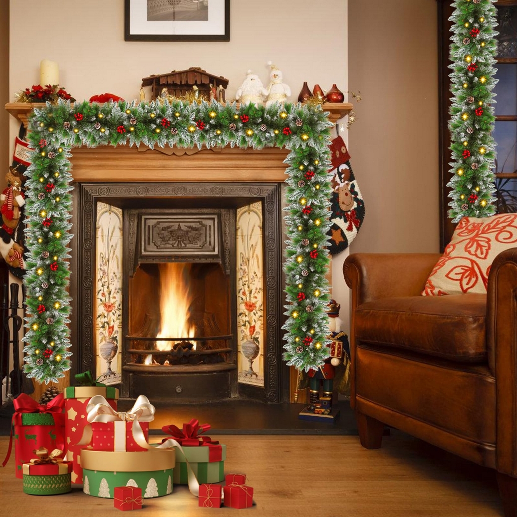 Girlanda na choinka choinkę świąteczna choinkowa gruba programator 8 trybów PREMIUM 100 led 310cm - obrazek 8