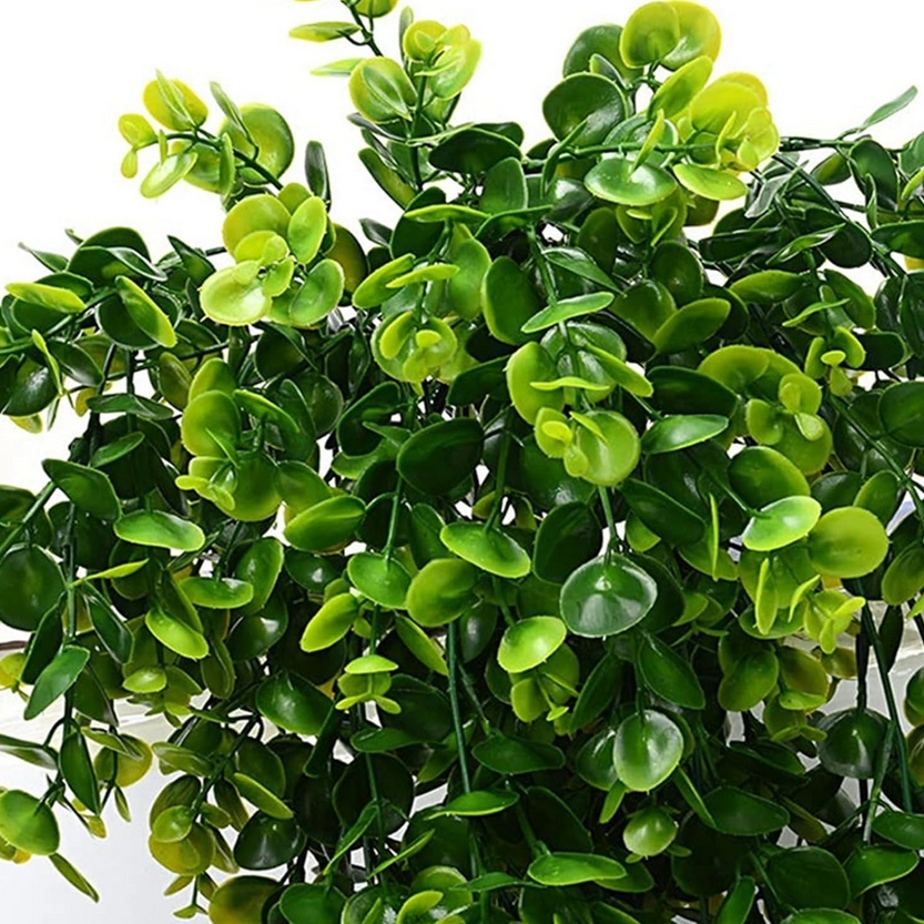 Sztuczne kwiaty wiszące zielony eukaliptus dekoracyjne na ślub imprezę 80cm - obrazek 2