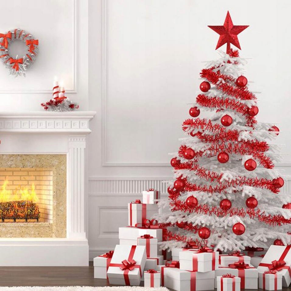 Gwiazda na choinkę czubek choinkowy czerwony dekoracja ozdoba świąteczna 19cm - obrazek 2