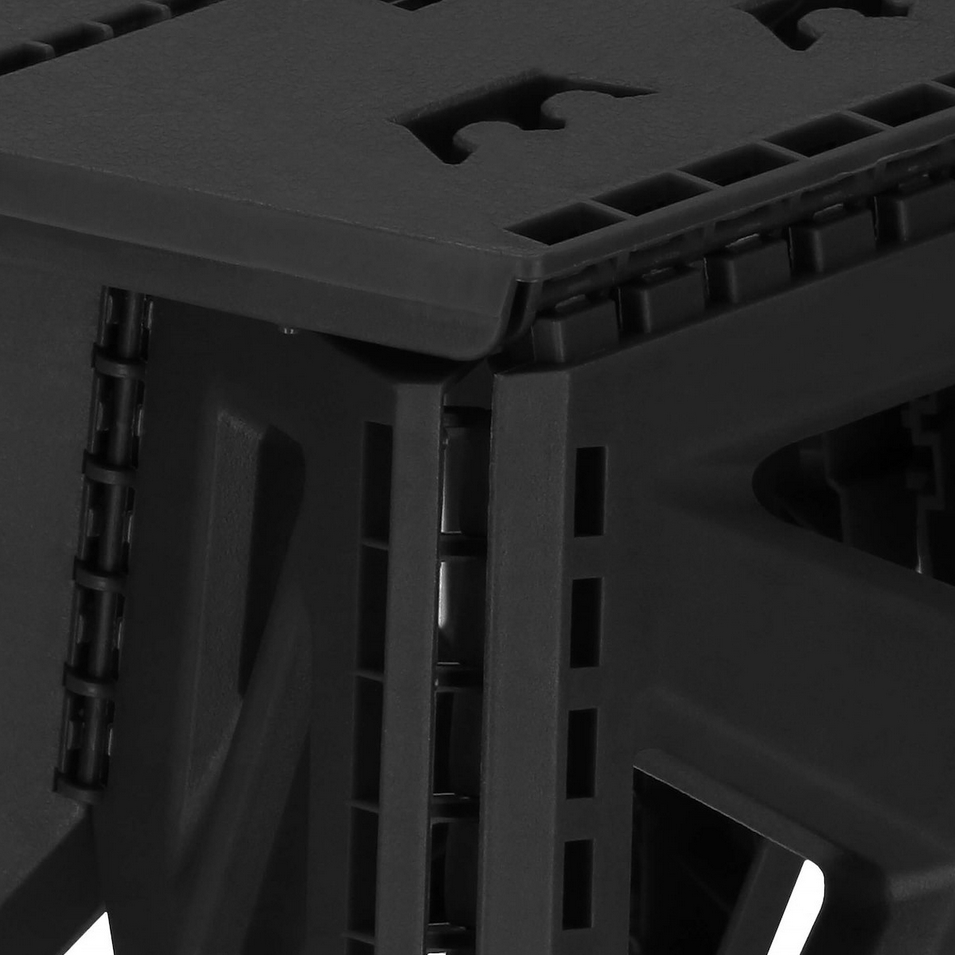 Stołek składany czarny taboret podest rozkładany uchwyt krzesełko - obrazek 4