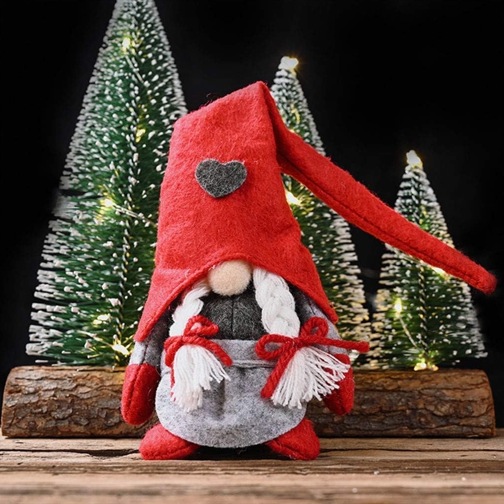 Skrzat krasnal świąteczny gnom pod choinkę zabawka mikołaj ozdoba świąteczna 26cm - obrazek 3