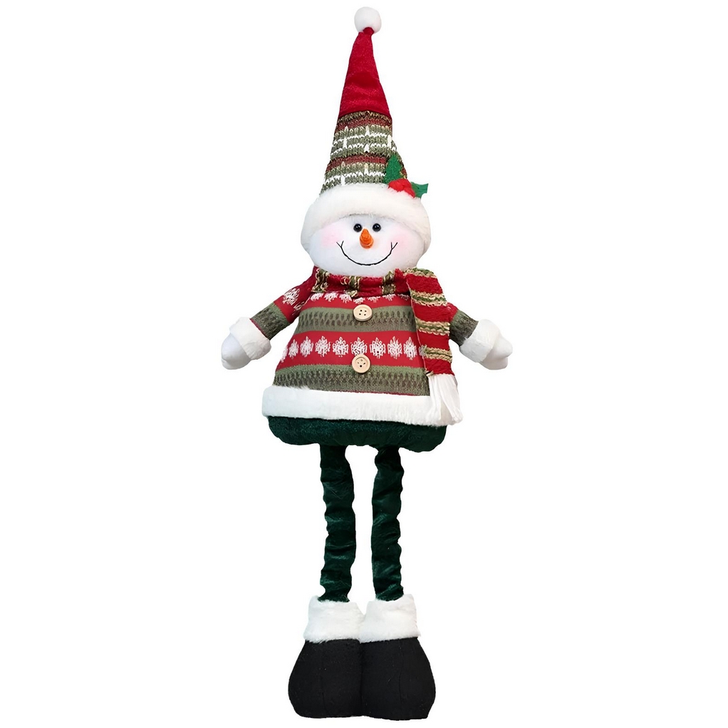 Bałwan świąteczny teleskopowy mikołaj świąteczny figurka ozdoba 87cm