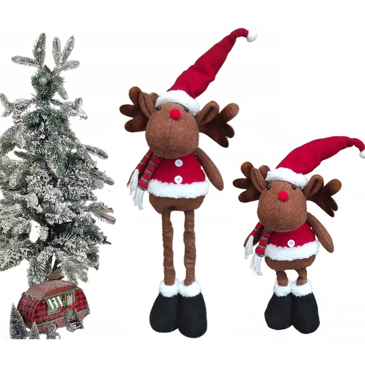 Renifer świąteczny teleskopowy łoś renifer mikołaj świąteczny figurka ozdoba 80cm