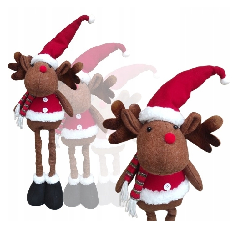 Renifer świąteczny teleskopowy łoś renifer mikołaj świąteczny figurka ozdoba 80cm - obrazek 3