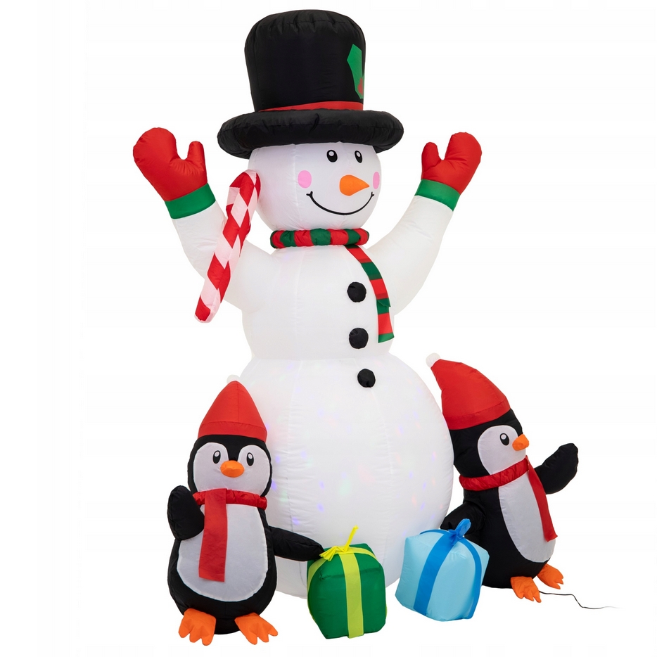 Bałwan dmuchany led rgb samopompujący na zewnątrz xl 180cm - obrazek 2