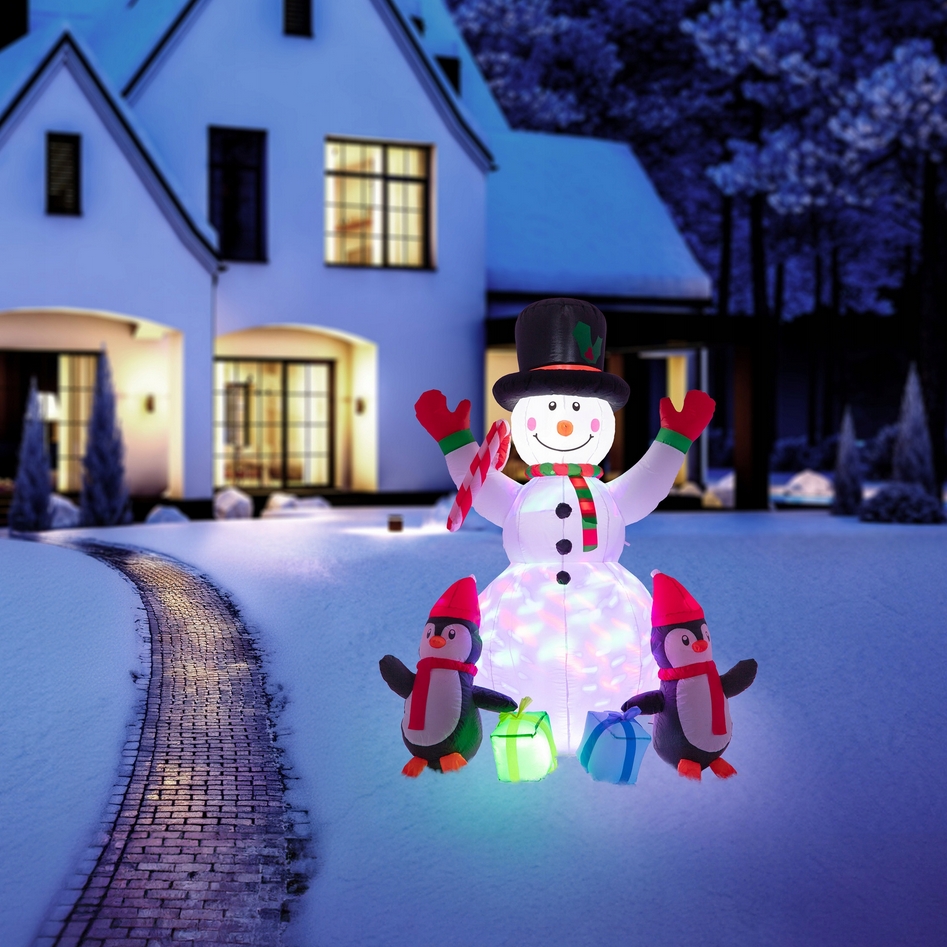 Bałwan dmuchany led rgb samopompujący na zewnątrz xl 180cm - obrazek 6