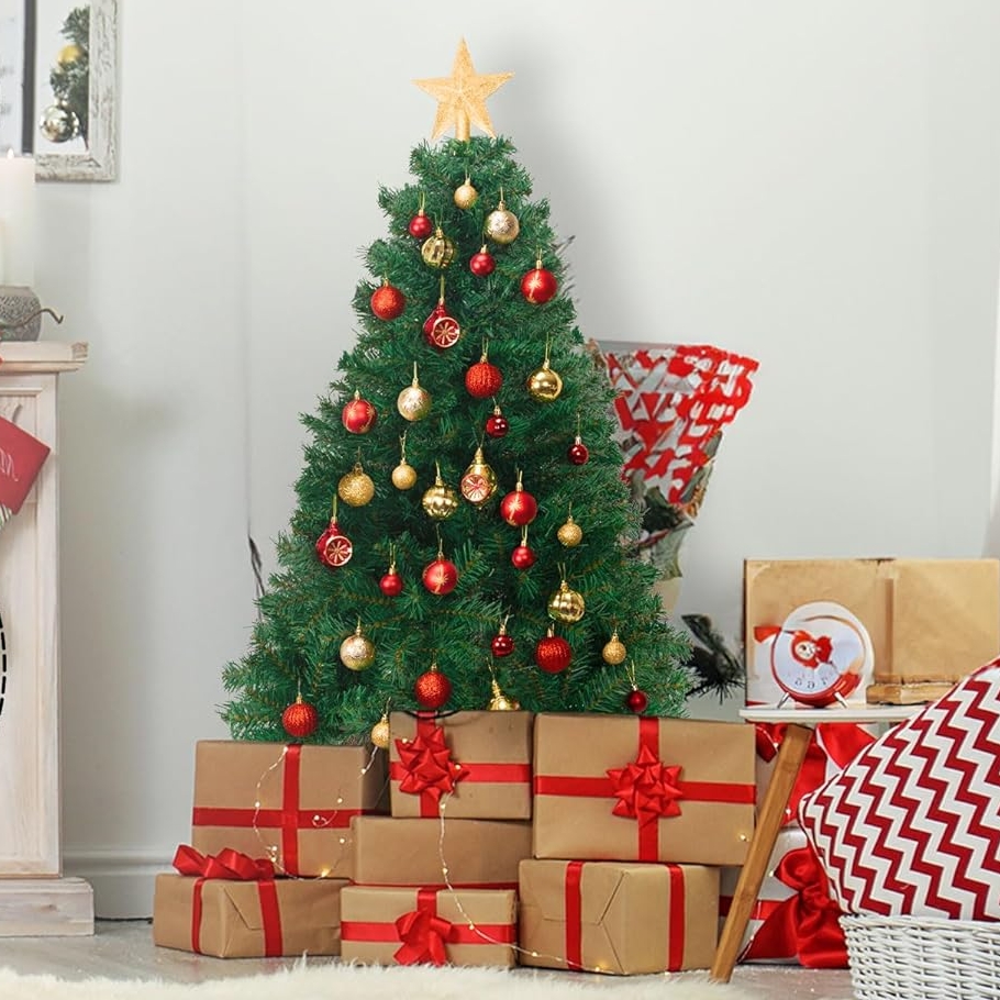 Choinka sztuczna na stojaku PE świerk kaukaski gęsta jak prawdziwa premium 180cm - obrazek 6