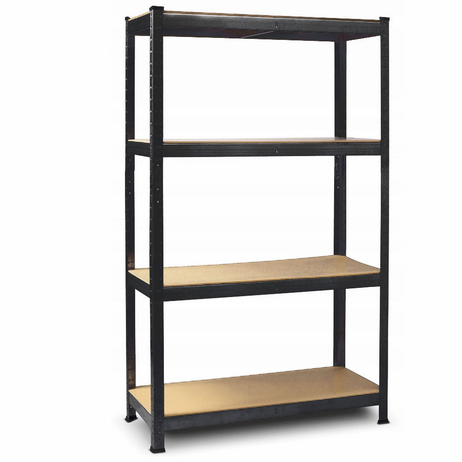 HÖGLER Regał metalowy magazynowy garażowy czarny 4 półki 700kg 172x80x30 - obrazek 2