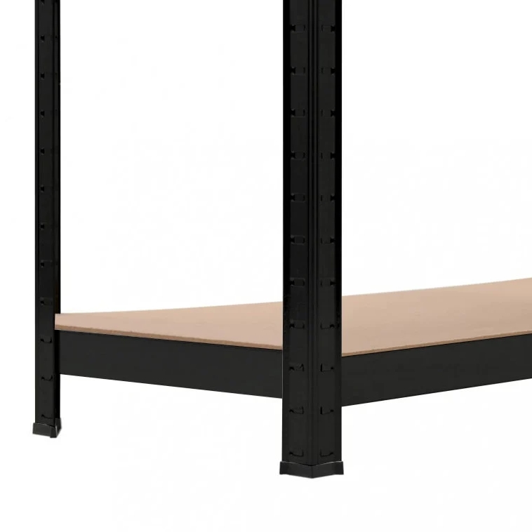 HÖGLER Regał metalowy magazynowy garażowy czarny 4 półki 700kg 172x80x30 - obrazek 4