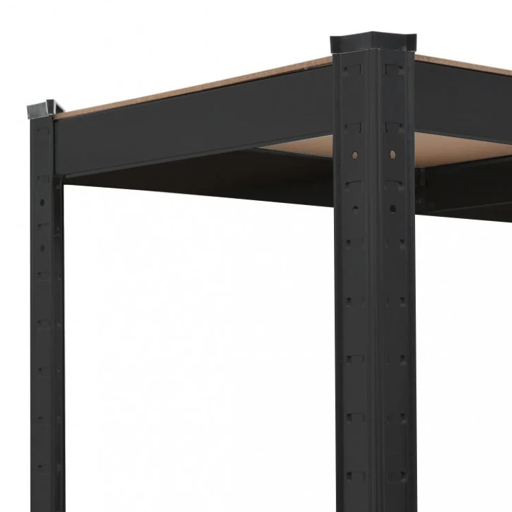 HÖGLER Regał metalowy magazynowy garażowy czarny 4 półki 700kg 172x80x30 - obrazek 5