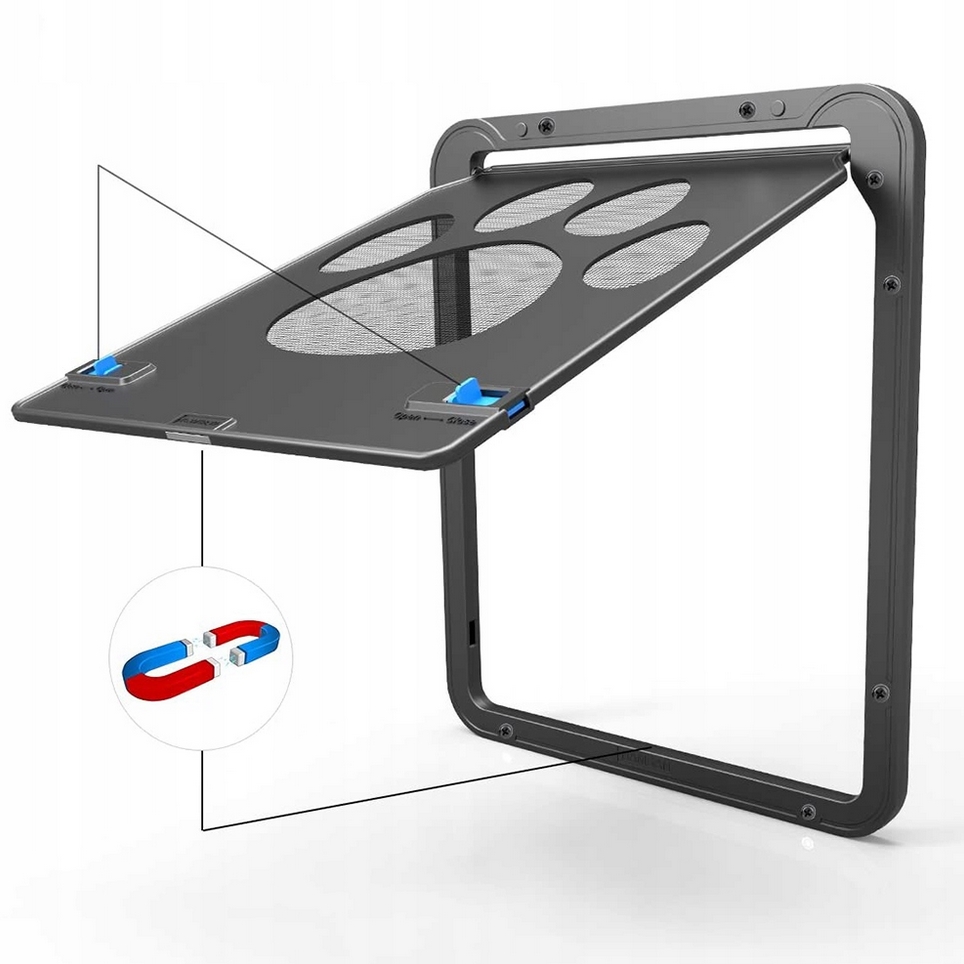 NUXIE® Drzwiczki wahadłowe klapka dla kota psa wejście przejście drzwi dwustronne z klapą - obrazek 2