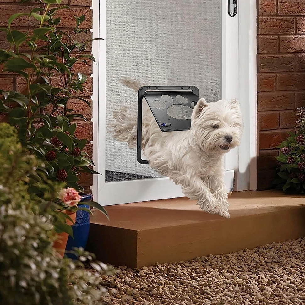NUXIE® Drzwiczki wahadłowe klapka dla kota psa wejście przejście drzwi dwustronne z klapą - obrazek 3