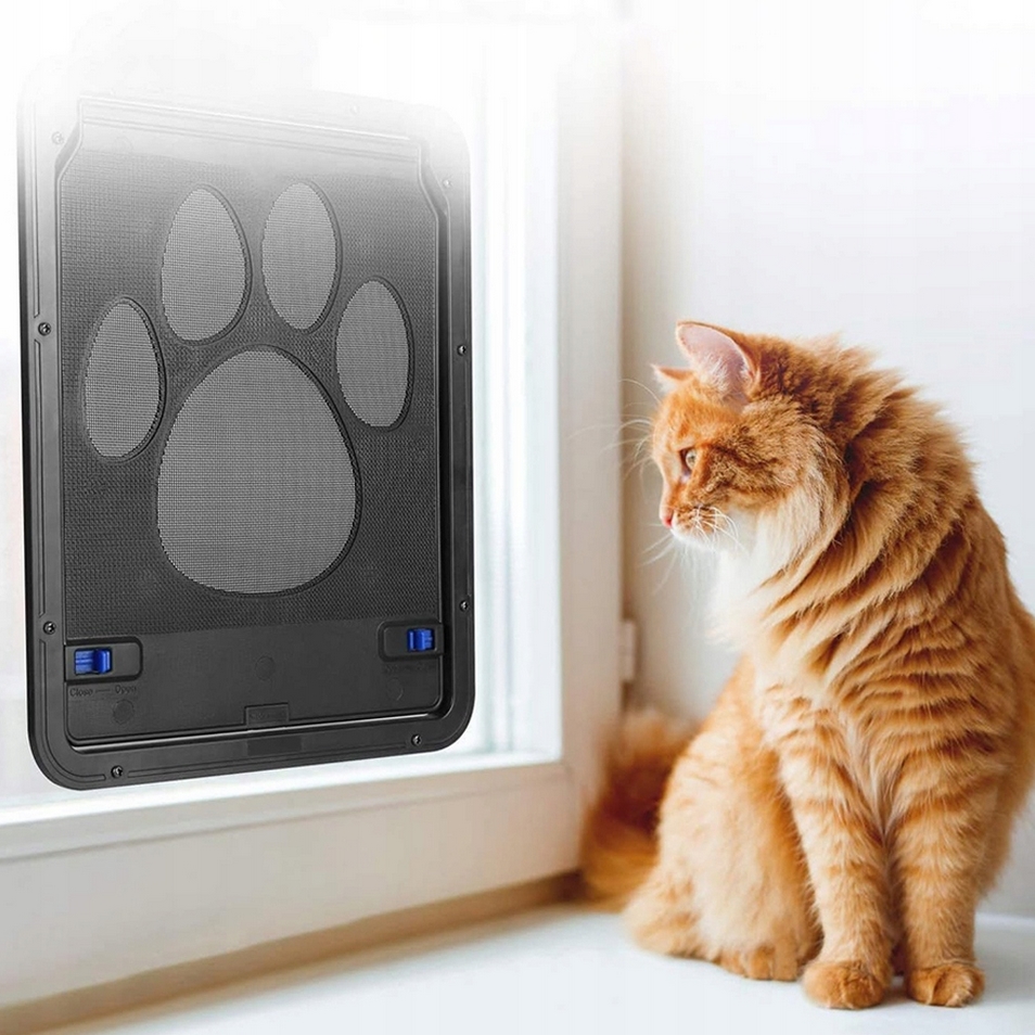 NUXIE® Drzwiczki wahadłowe klapka dla kota psa wejście przejście drzwi dwustronne z klapą - obrazek 5