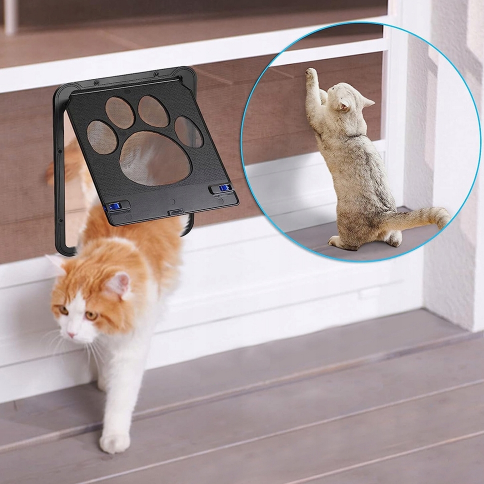 NUXIE® Drzwiczki wahadłowe klapka dla kota psa wejście przejście drzwi dwustronne z klapą - obrazek 6