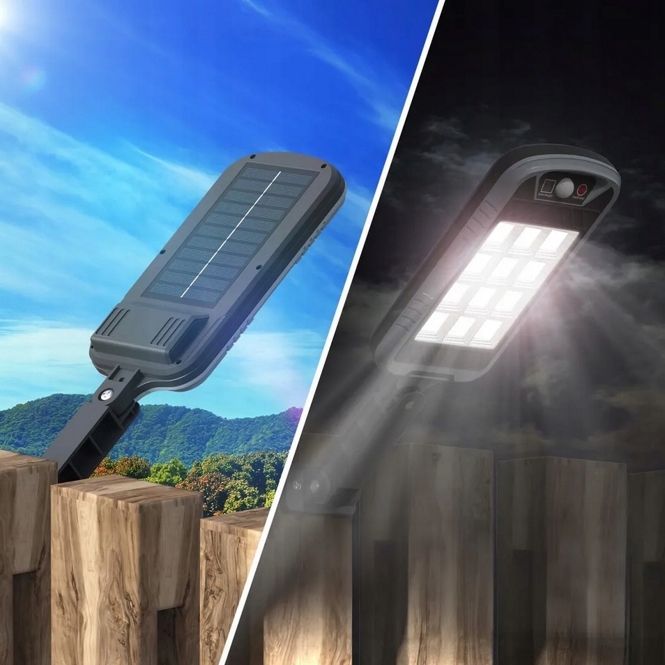 LEDLIGHT Lampa solarna uliczna 144 led z czujnikiem ruchu zmierzchu pilot premium 500w - obrazek 5