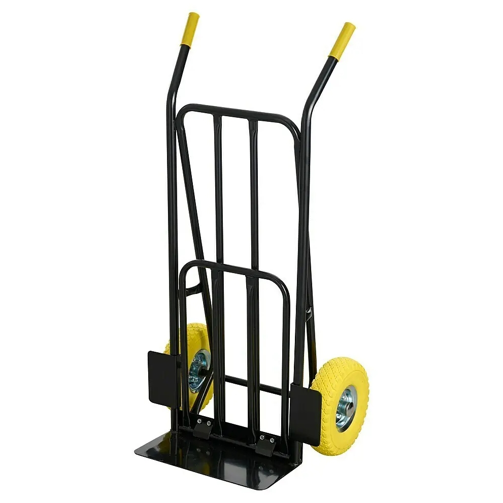 HÖGLER Wózek transportowy magazynowy stalowy młynarka podwójna platforma 300kg - obrazek 3
