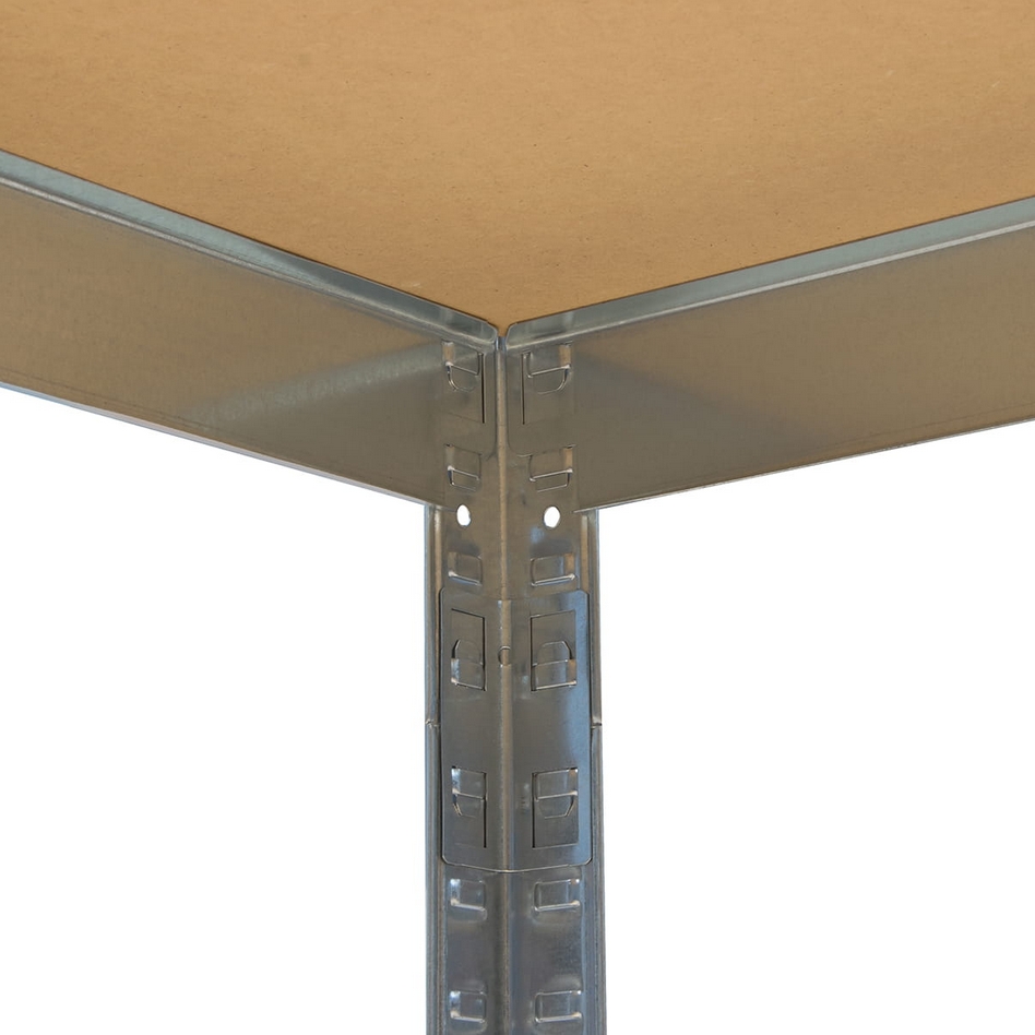 HÖGLER Regał metalowy magazynowy garażowy srebrny 5 półek 1000kg 180x120x45 - obrazek 6