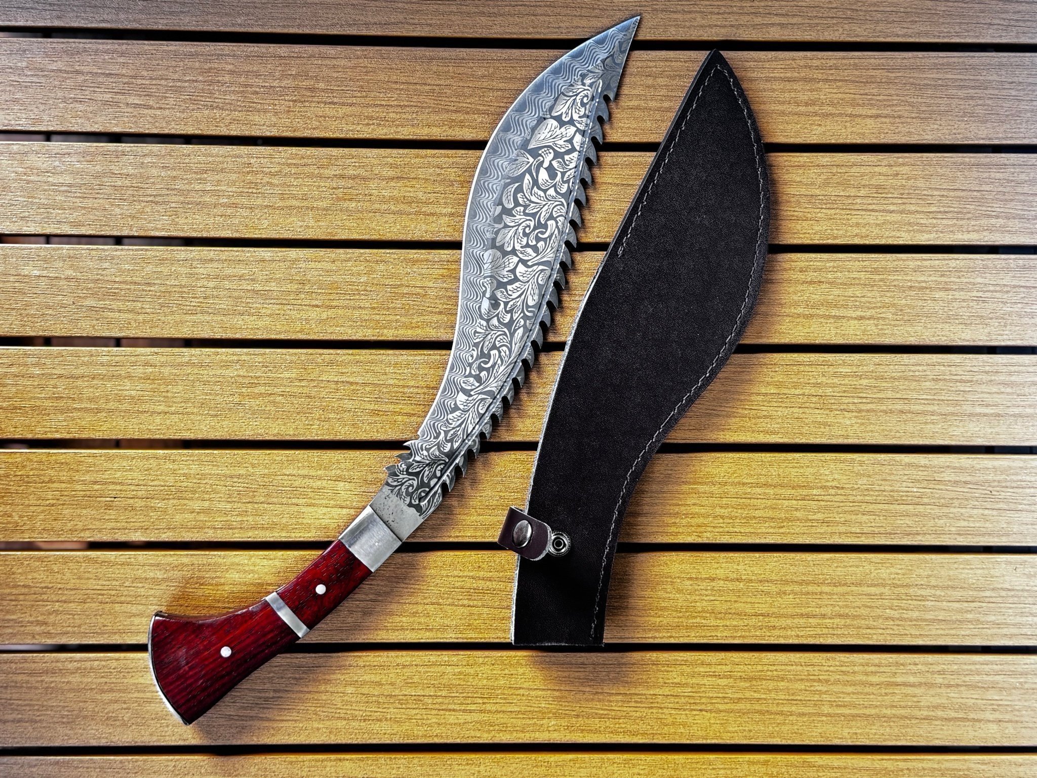 MOUNTAIN GHOST® Nóż myśliwski maczeta kukri pokrowiec 45cm - obrazek 9