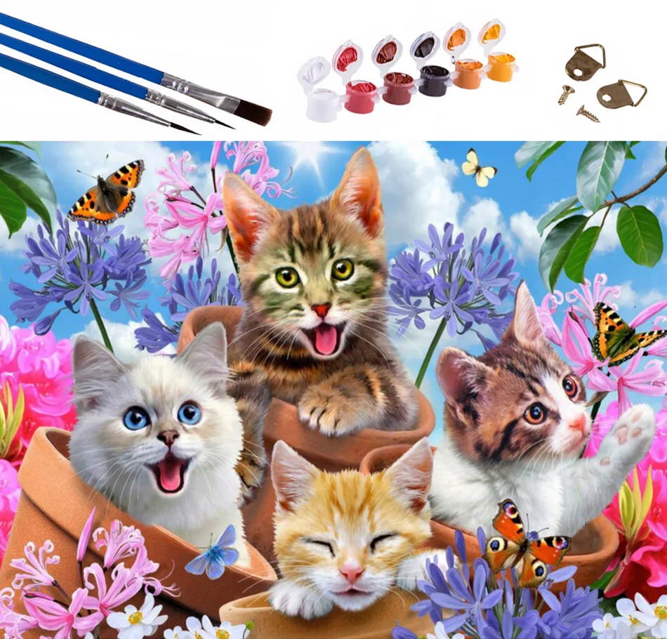 PLAYJOY Malowanie po numerach obraz do malowania dla dzieci zestaw 47x57cm