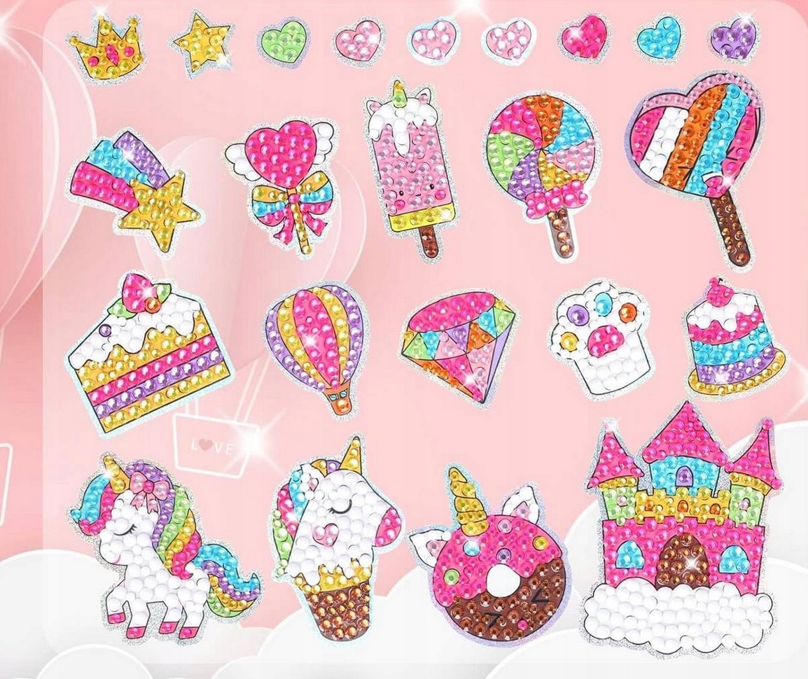 PLAYJOY Haft diamentowy mozaika brelok naklejki obrazek ramka naklejki zestaw xxl - obrazek 3