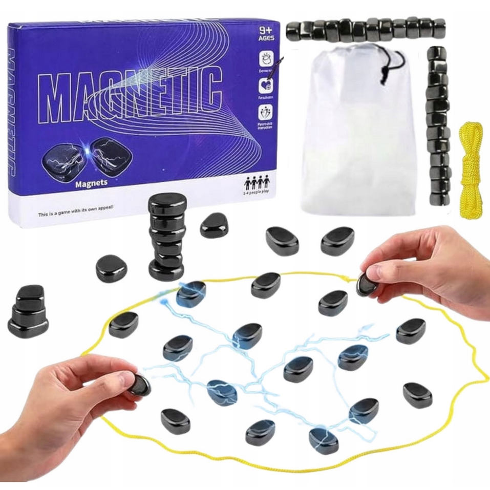 PLAYJOY Kamienie magnetyczne gra rodzinna strategiczna magnesy edukacyjna zestaw 40szt - obrazek 2