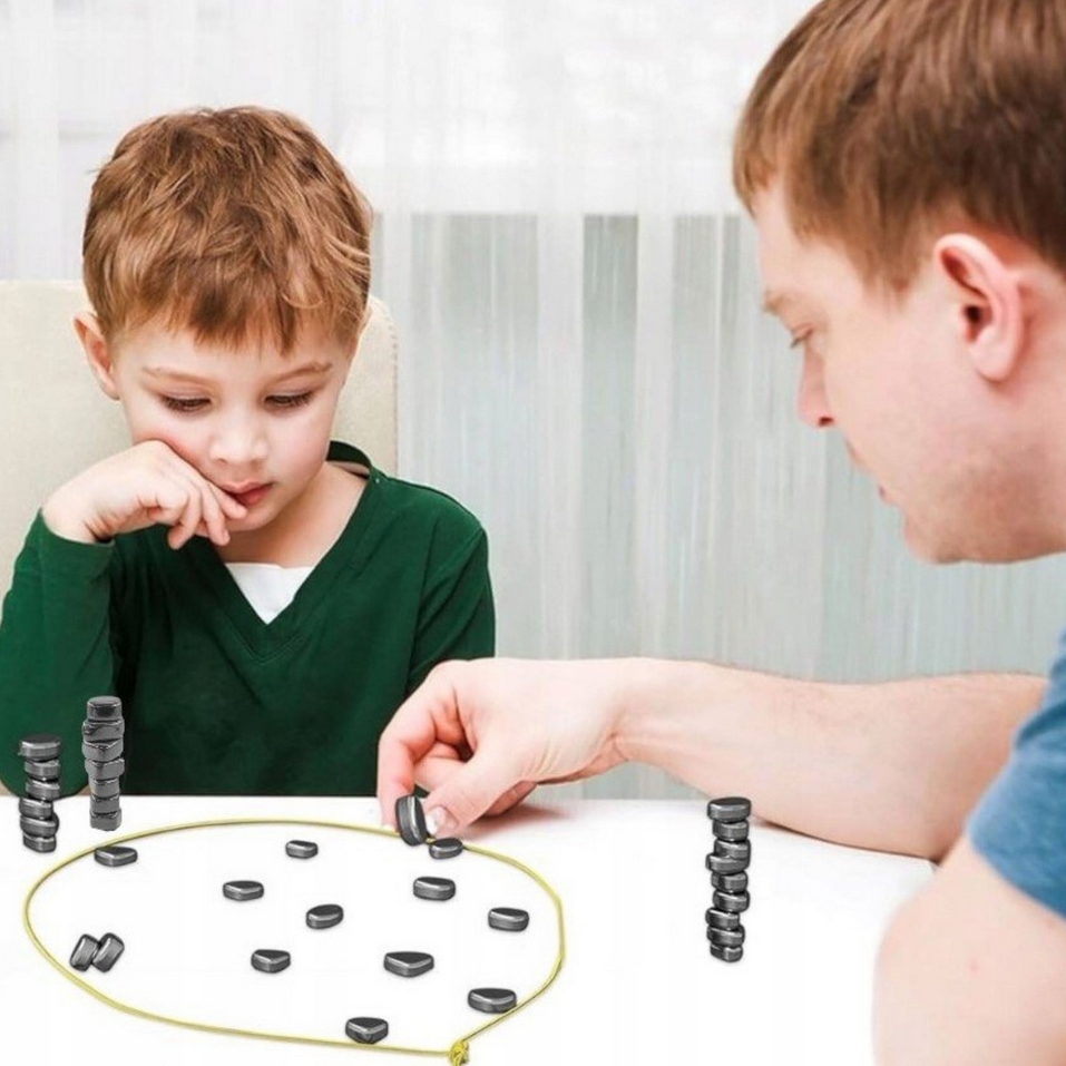 PLAYJOY Kamienie magnetyczne gra rodzinna strategiczna magnesy edukacyjna zestaw 60szt - obrazek 6