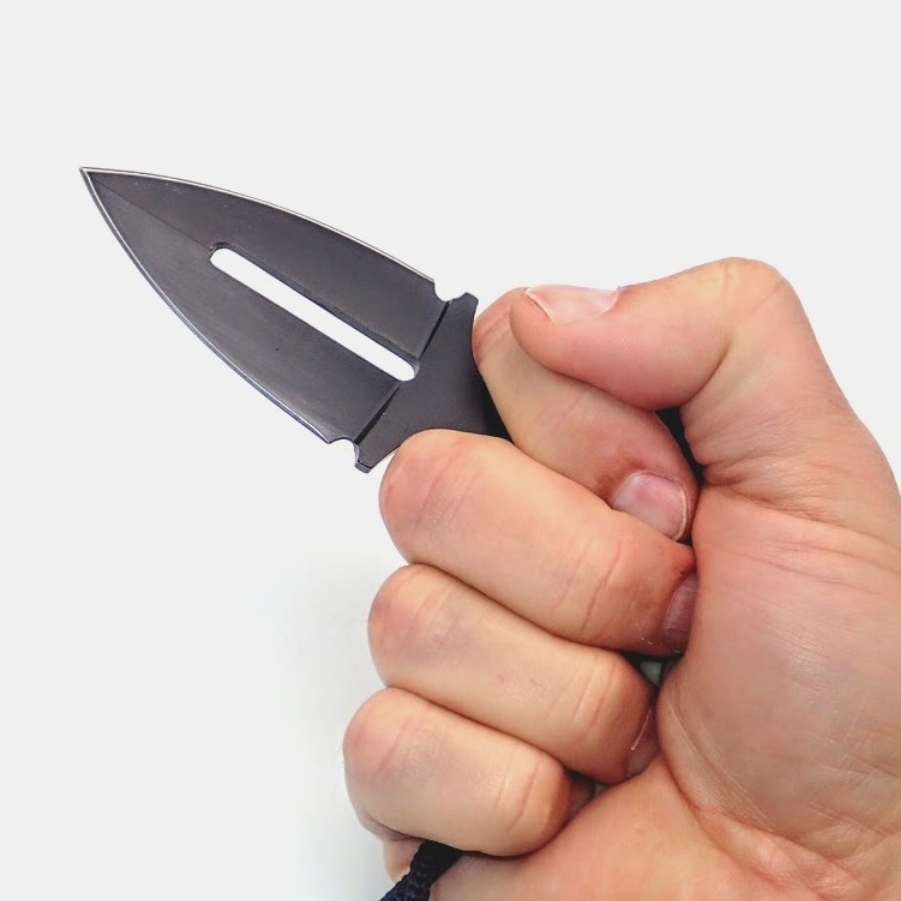 MOUNTAIN GHOST® Nóż taktyczny wojskowy na szyję sztylet push dagger neck knife 13cm - obrazek 9