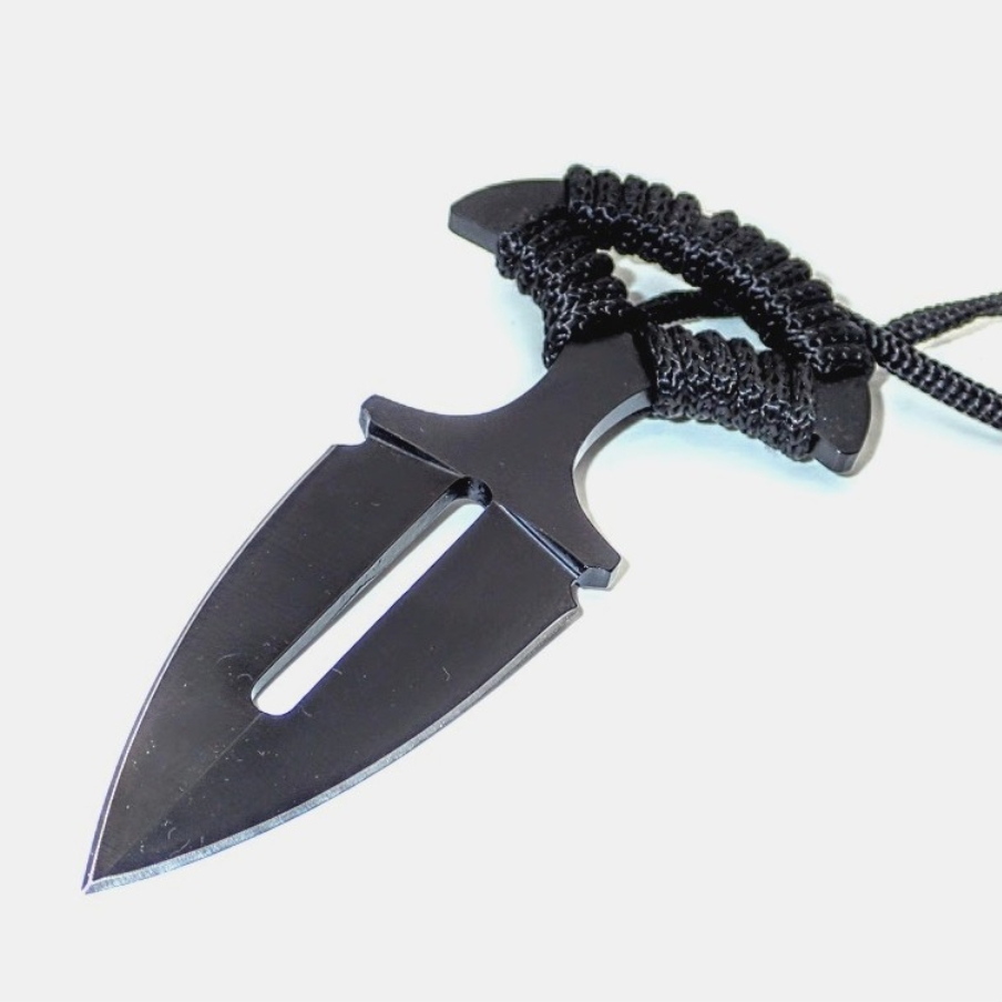 MOUNTAIN GHOST® Nóż taktyczny wojskowy na szyję sztylet push dagger neck knife 13cm - obrazek 4