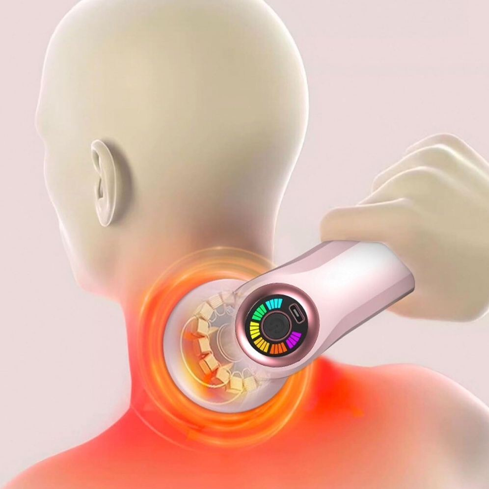 CINESIO Masażer wyszczuplający antycellulitowy ujędrniający do ciała cellulitu pistolet do masażu usb-c 5 końcówek zestaw - obrazek 3