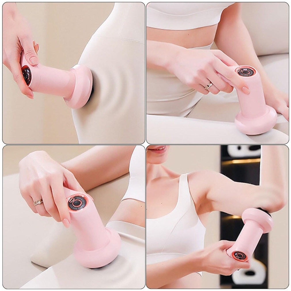 CINESIO Masażer wyszczuplający antycellulitowy ujędrniający do ciała cellulitu pistolet do masażu usb-c 5 końcówek zestaw - obrazek 4