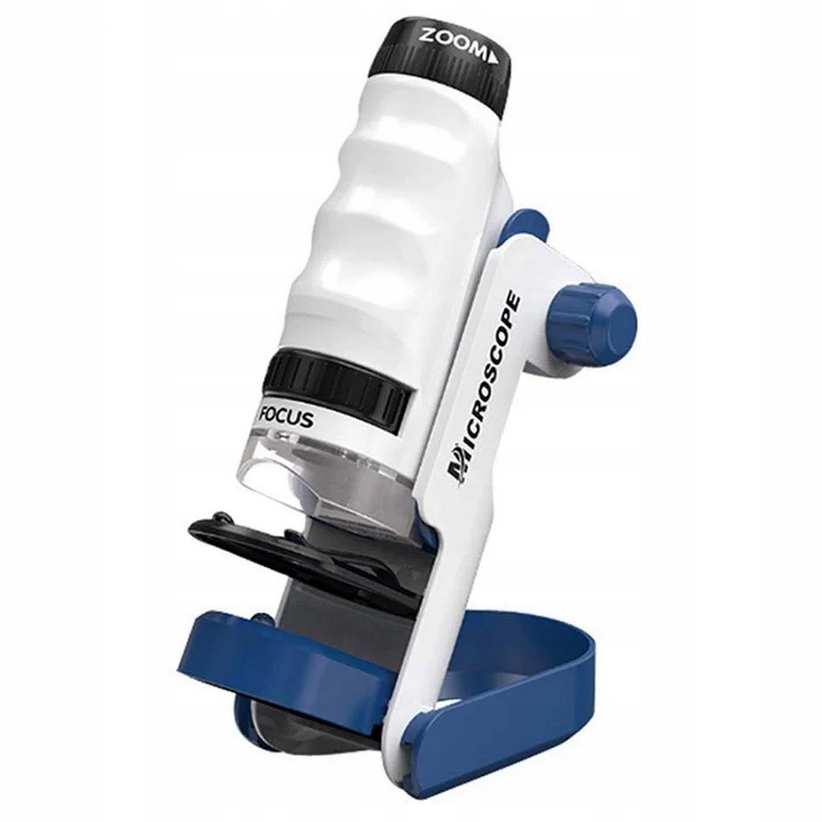 Mikroskop przenośny mini naukowy optyczny edukacyjny zoom 60x-120x zestaw - obrazek 2