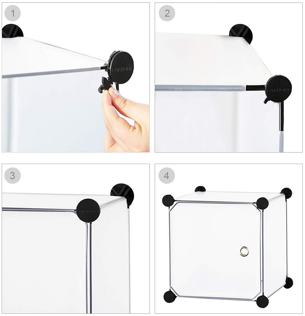 HÖGLER Szafa modułowa szafka regał meble garderoba półki różowa pojemna duża 8 modułów - obrazek 3