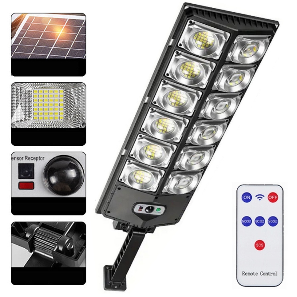 Lampa solarna uliczna z czujnikiem zmierzchu ruchu 504 led 1200w