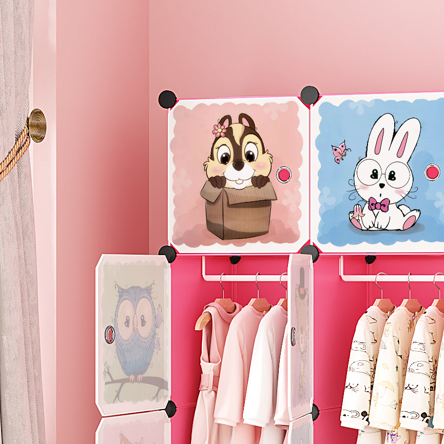 HÖGLER Szafa modułowa szafka regał meble garderoba półki różowa pojemna duża 9 modułów - obrazek 6