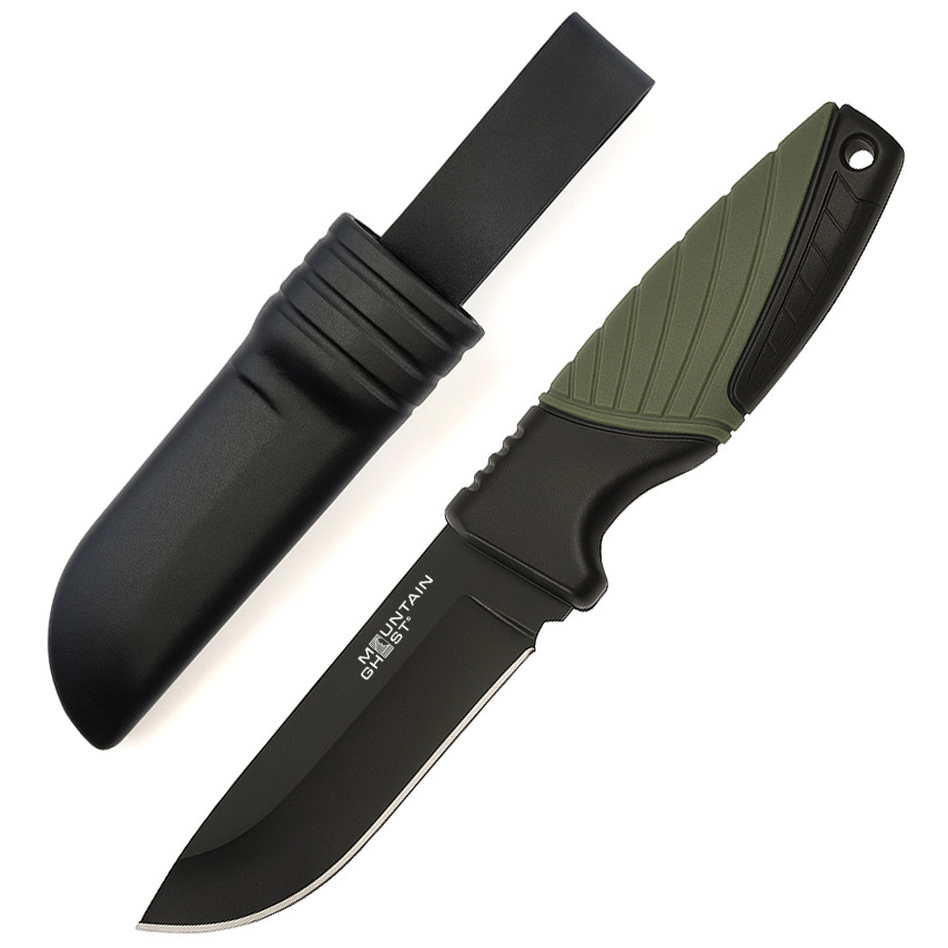 MOUNTAIN GHOST® Nóż wojskowy taktyczny finka survival pokrowiec 16cm
