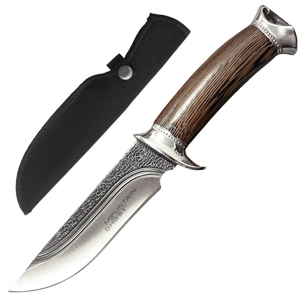MOUNTAIN GHOST® Nóż myśliwski wojskowy finka pokrowiec 26cm