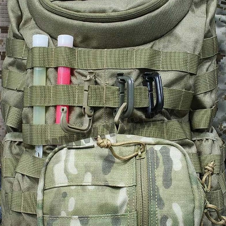 MOUNTAIN GHOST® Karabińczyk taktyczny grimlock molle d-ring karabinek szekla zawieszka kluczy - obrazek 8