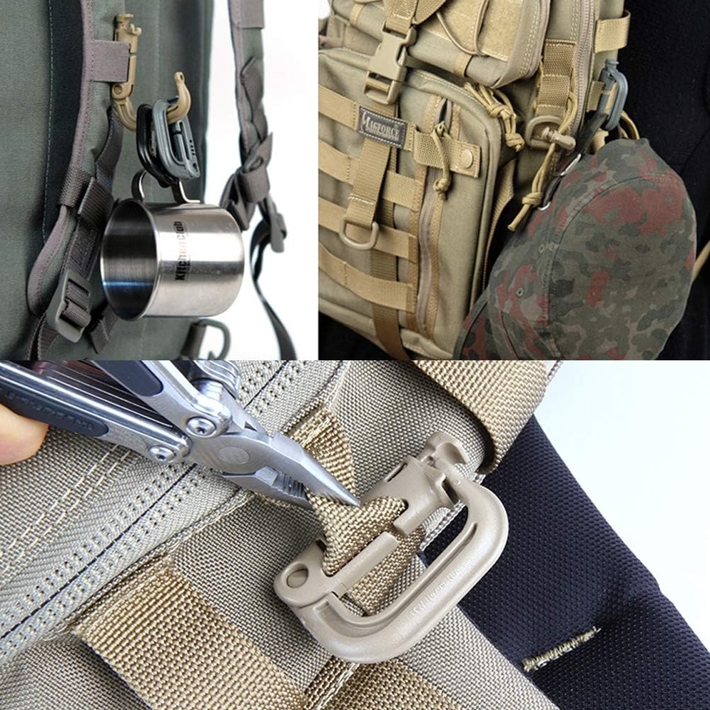 MOUNTAIN GHOST® Karabińczyk taktyczny grimlock molle d-ring karabinek szekla zawieszka kluczy - obrazek 9