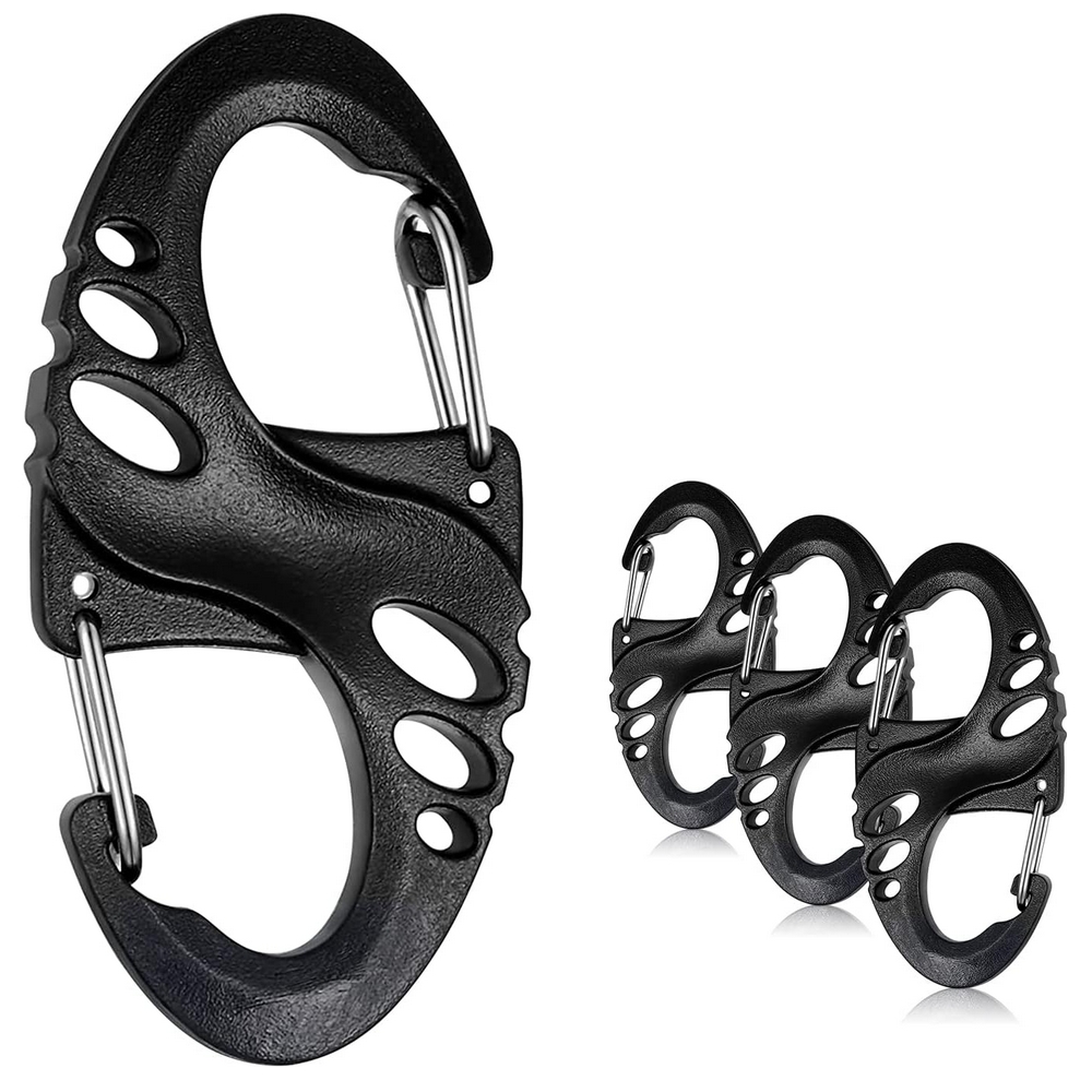 MOUNTAIN GHOST® Karabińczyk taktyczny s-hook karabinek dwustronny szekla zawieszka kluczy - obrazek 2