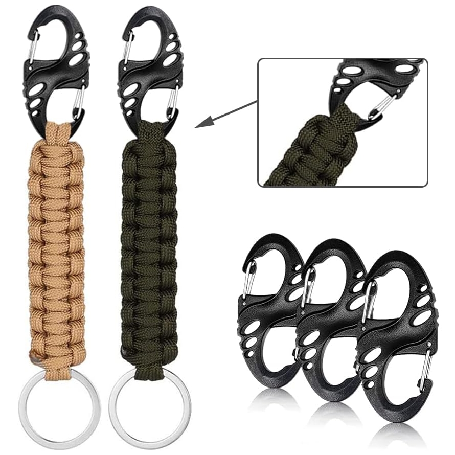 MOUNTAIN GHOST® Karabińczyk taktyczny s-hook karabinek dwustronny szekla zawieszka kluczy - obrazek 4